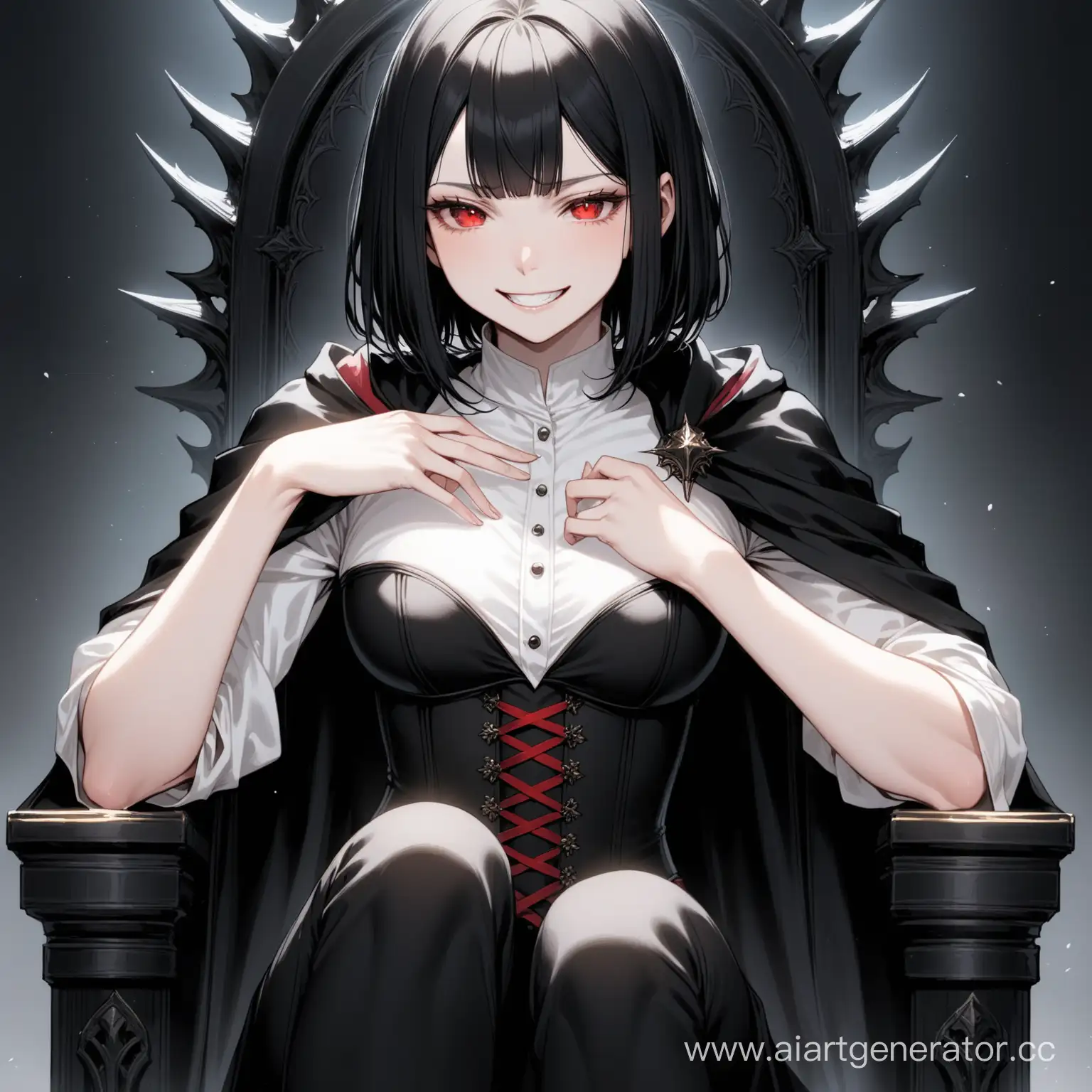 Sinister-Pale-Girl-in-Black-Garb-on-Throne