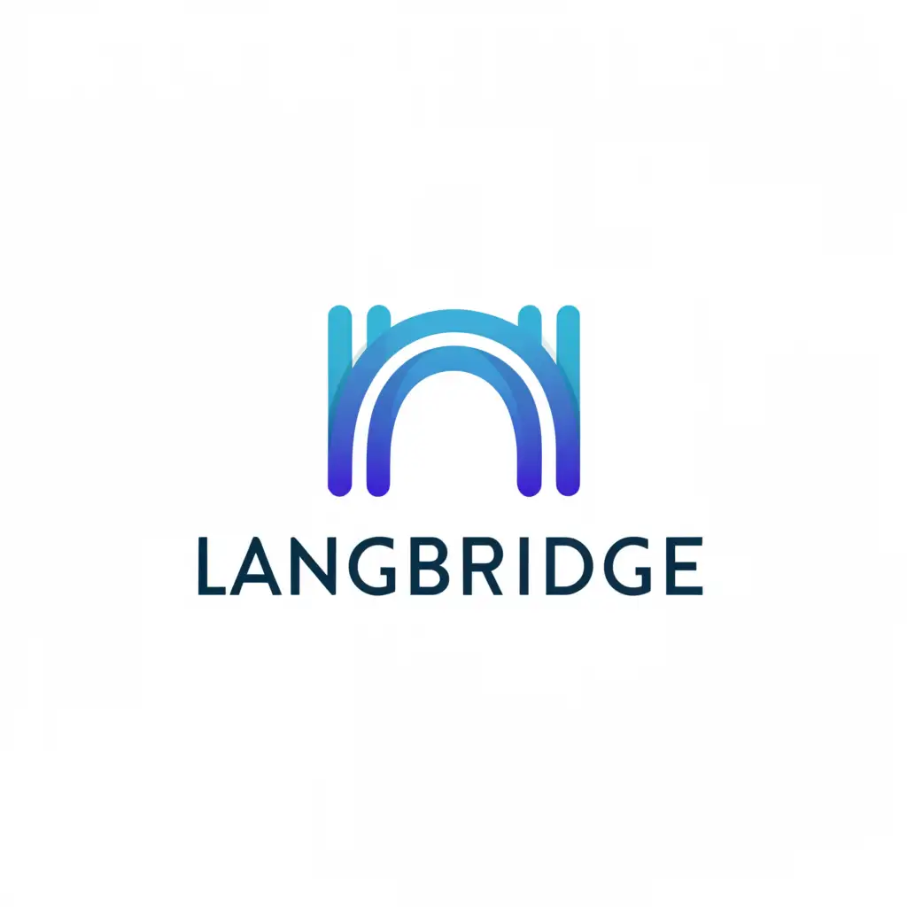 a logo design,with the text "LangBridge", main symbol:bridge,Moderate,be used in Travel industry,clear background