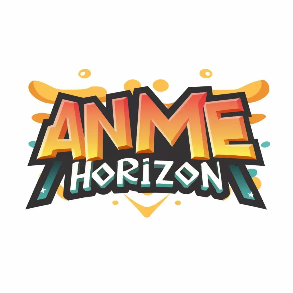 logo, Anime, with the text "Anime Horizon", typography, be used in Entertainment industry