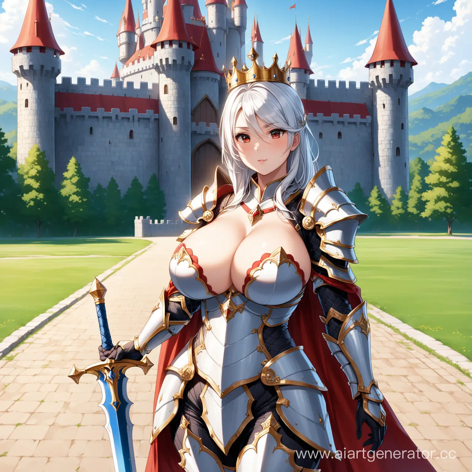 Royal-MILF-Warrior-Majestic-Swordswoman-in-Ornate-Armor