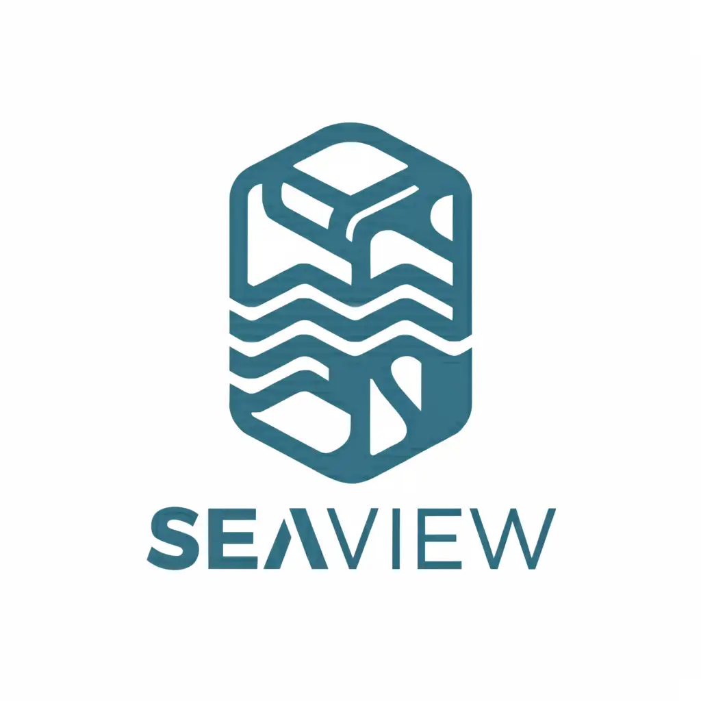 a logo design,with the text "Seaview", main symbol:Sea
Glass
Aluminium
Building
,Moderate,be used in Construction industry,clear background