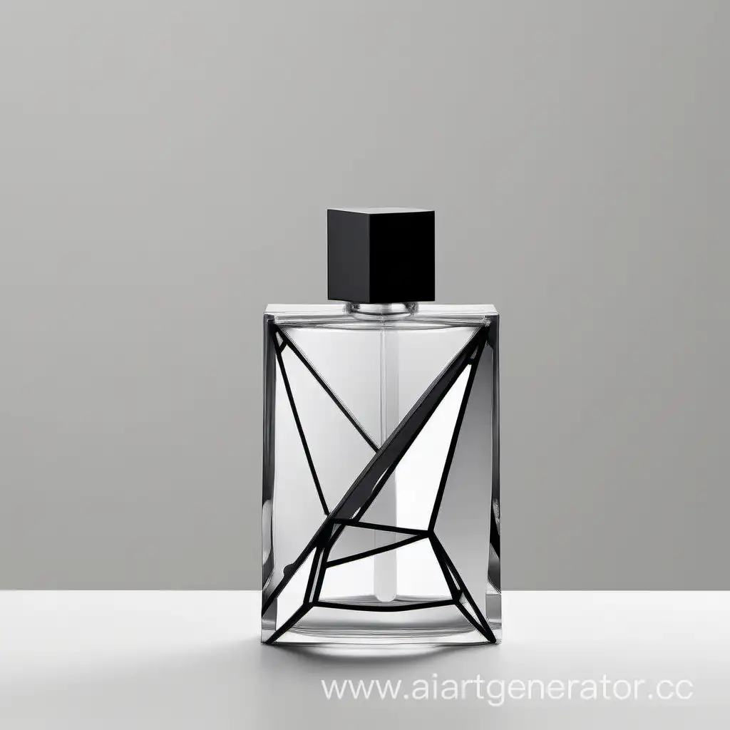botella de perfume para hombre minimalista inspirada en figuras geometricas