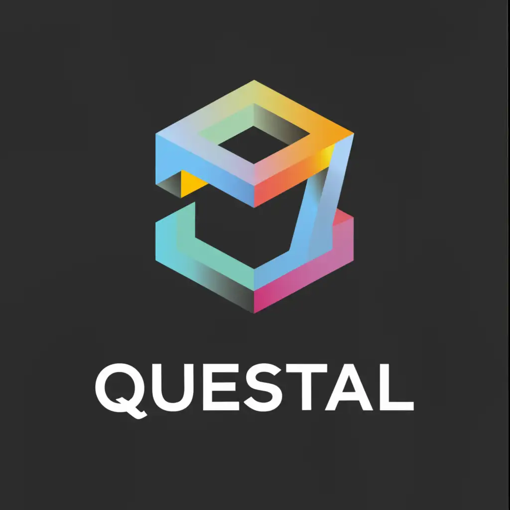 a logo design,with the text "questal", main symbol:qal,Minimalistic,be used in Technology industry,clear background