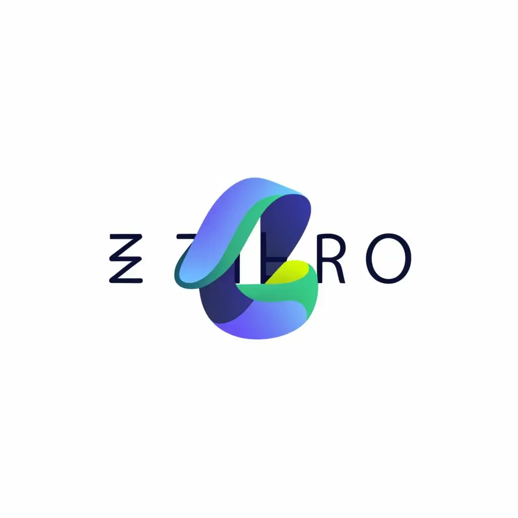 a logo design,with the text "ZERO", main symbol:0,Moderate,be used in Technology industry,clear background