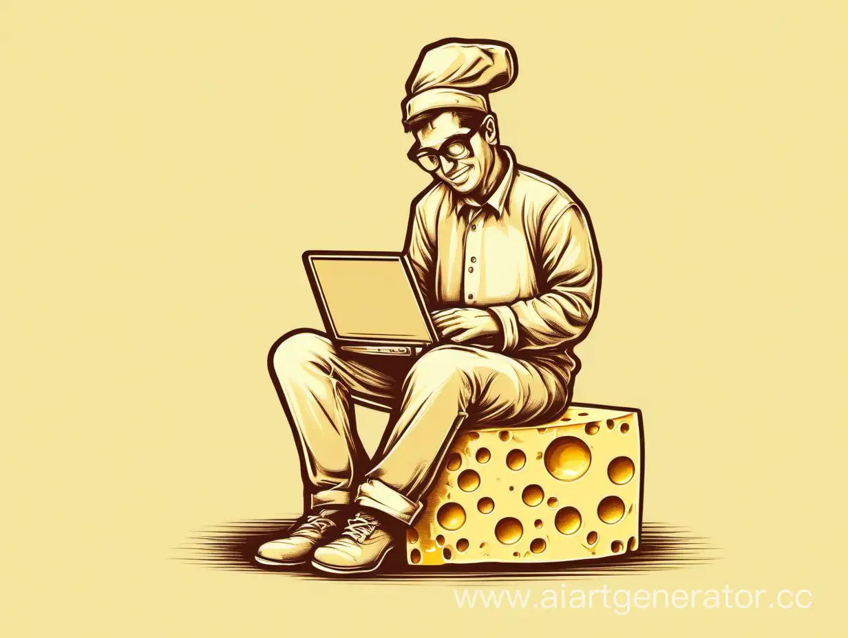 Сыр в образе человека программиста