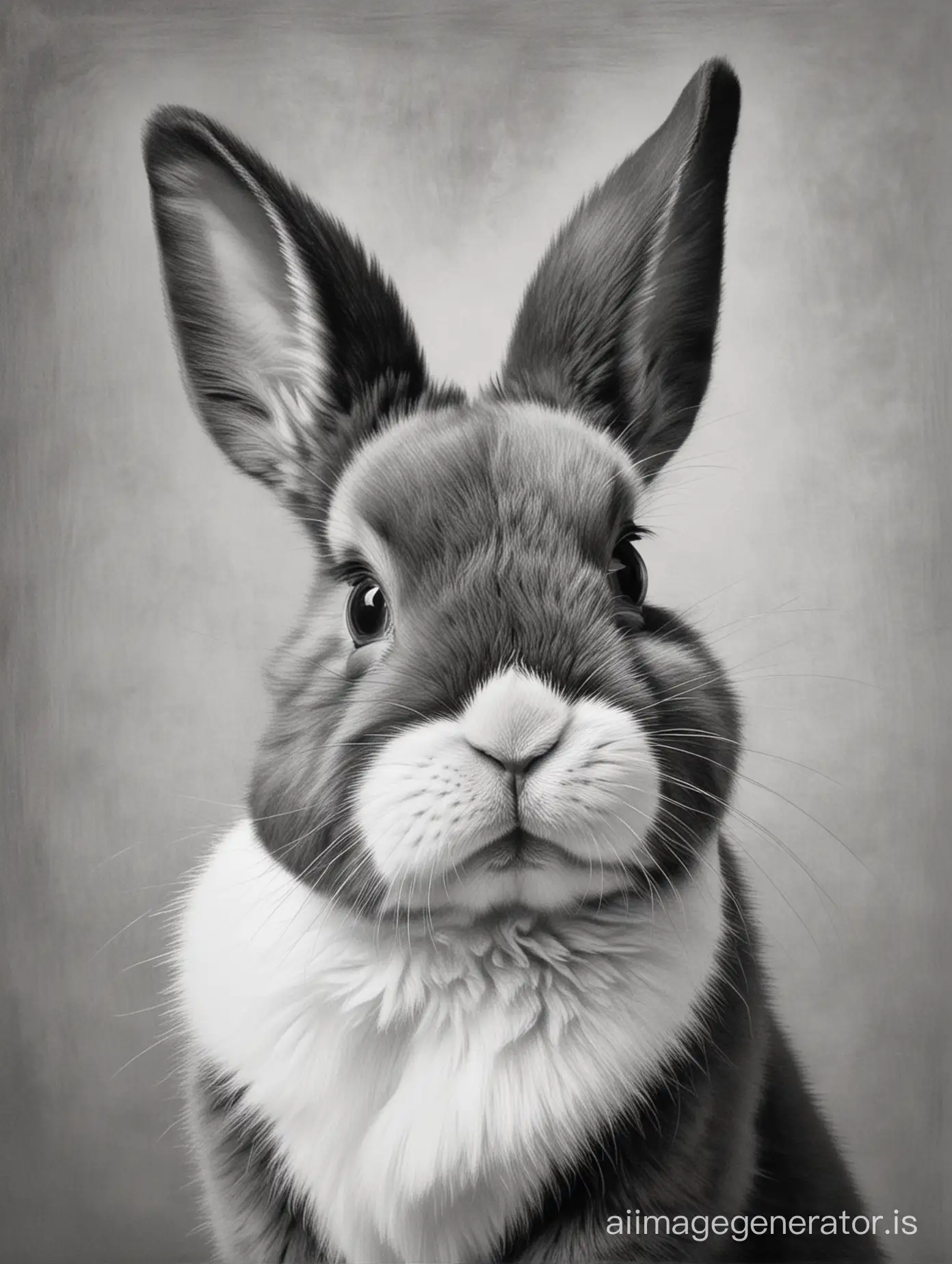 PicassoStyle-Netherland-Dwarf-Rabbit-Pencil-Sketch