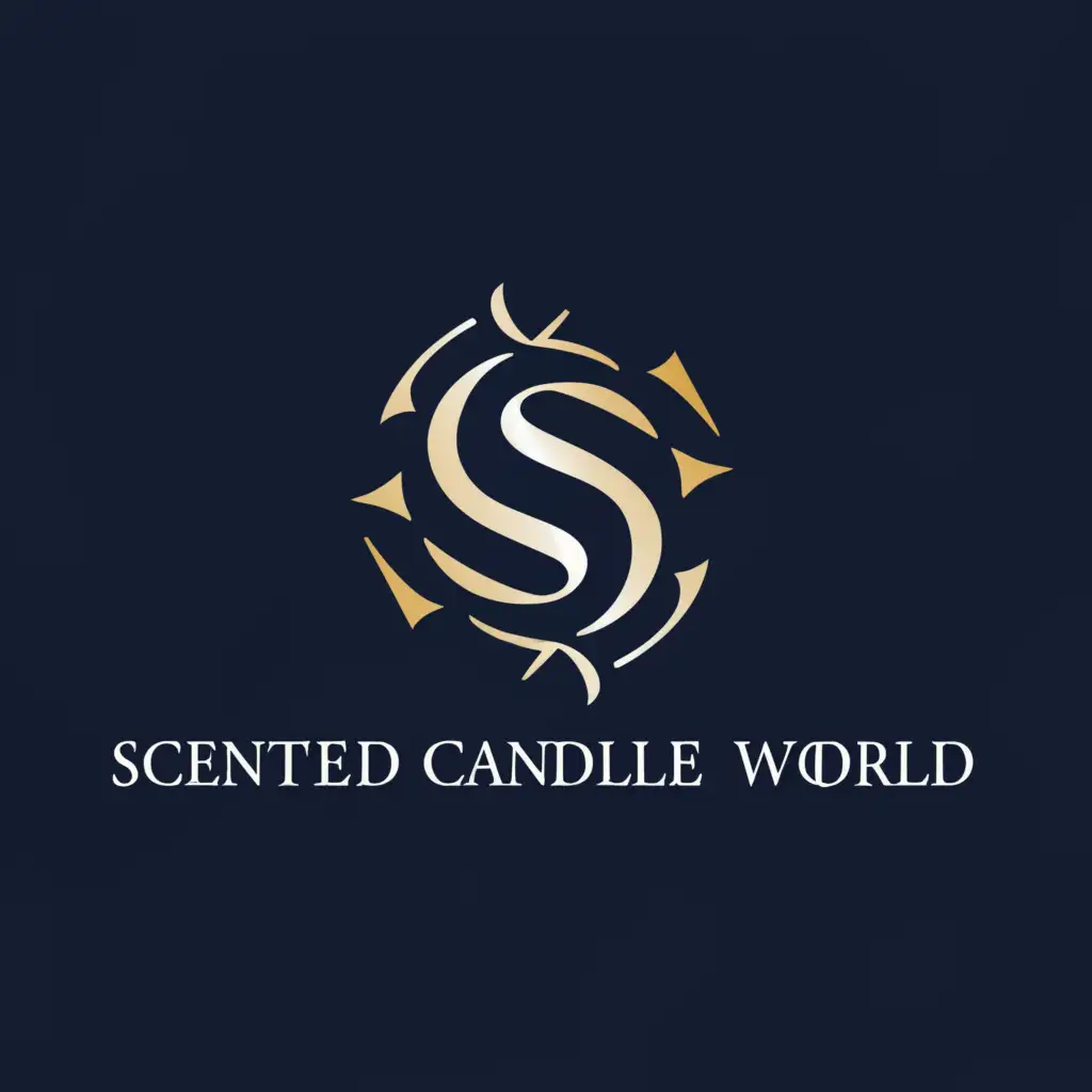 a logo design,with the text "scented candle world", main symbol:S,Moderate,clear background