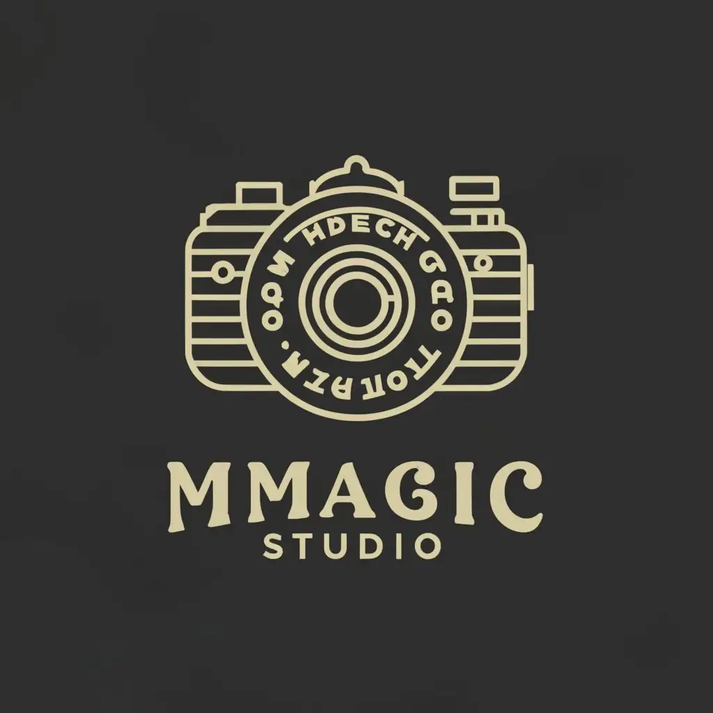 a logo design,with the text "Magic studio", main symbol:Camera,Moderate,be used in Entertainment industry,clear background