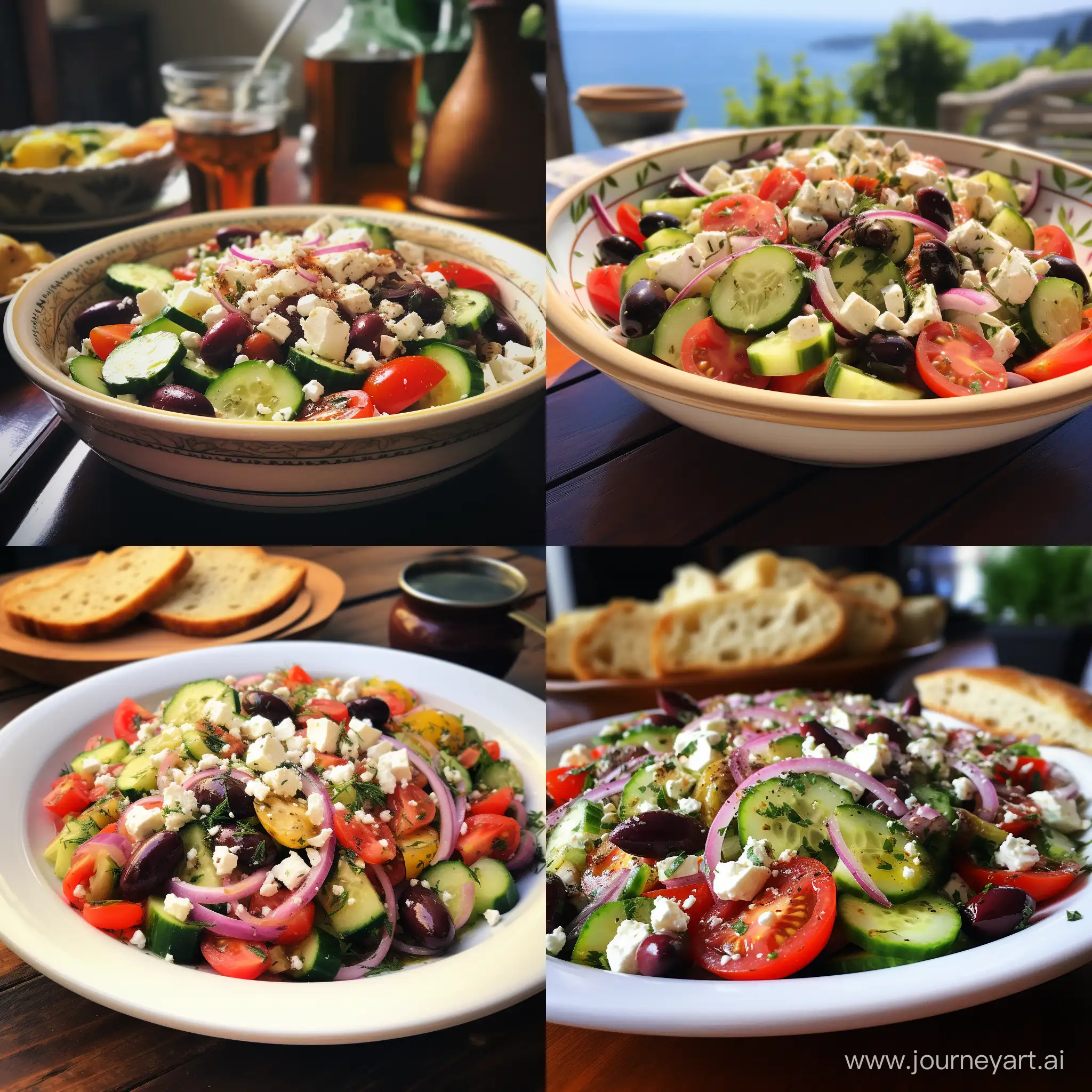 греческий салат на скорую руку
