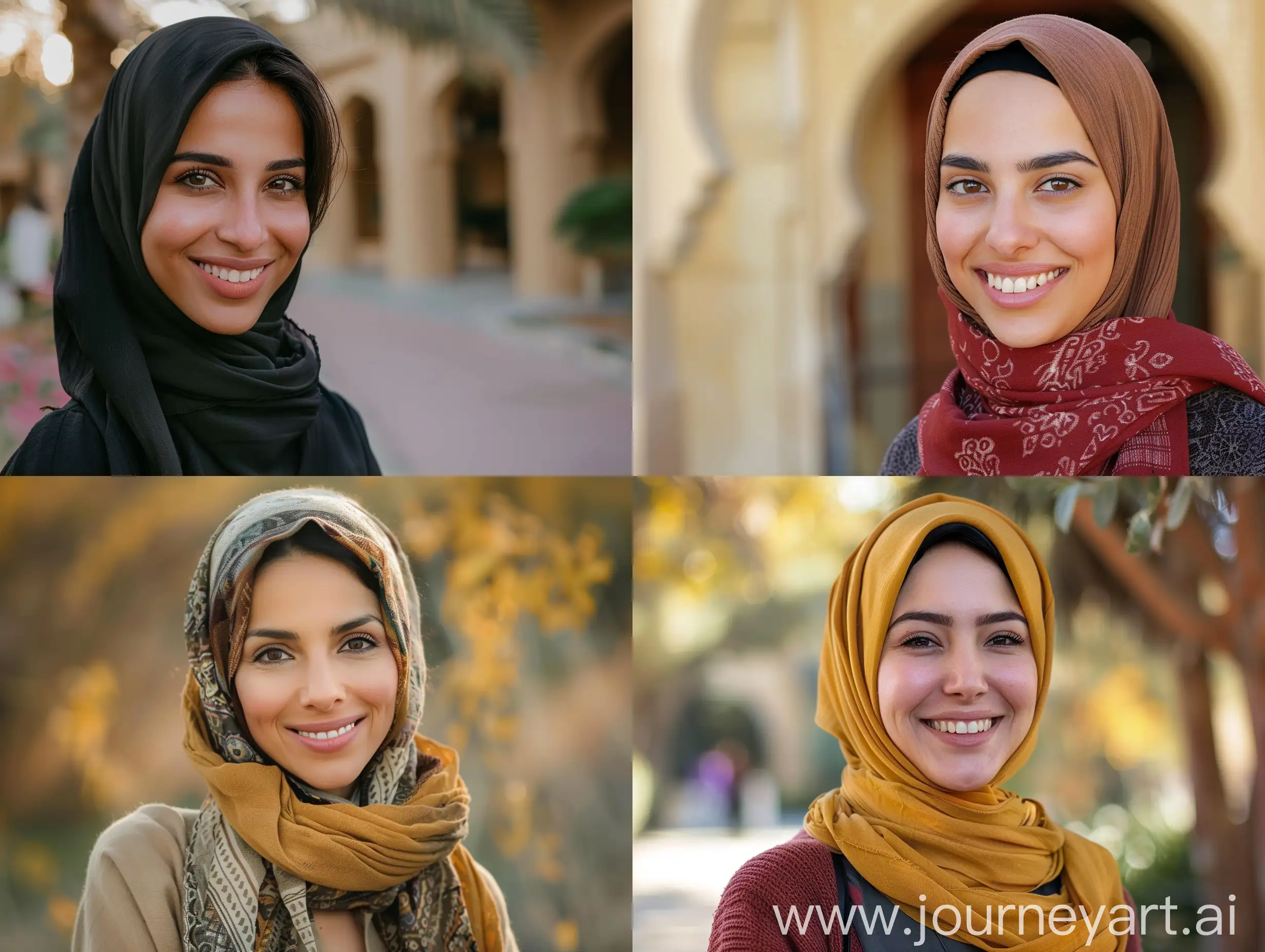 Natural and real photo of Arab woman smiling at the camera.