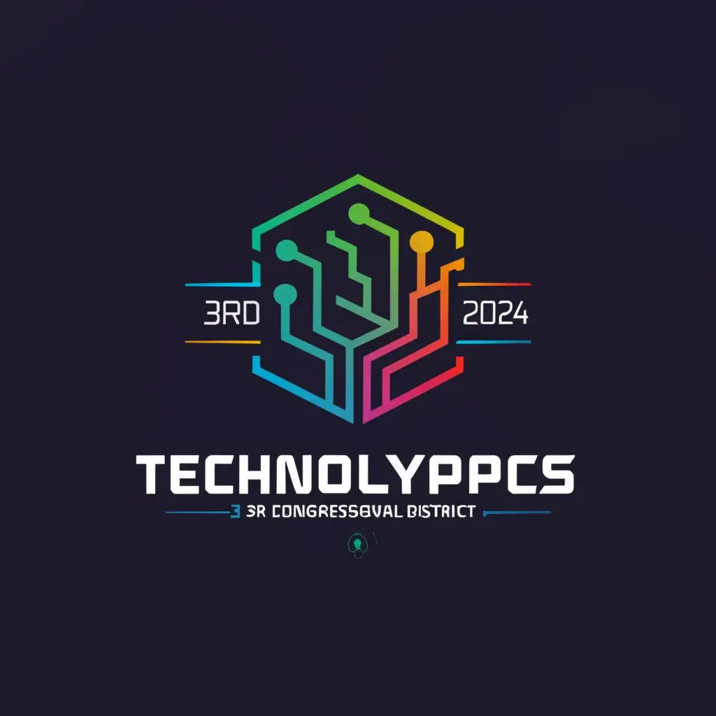 a logo design,with the text "technolympics 2024
3rd Congressional District", main symbol:technology, vocational and livelihood,Moderate,clear background