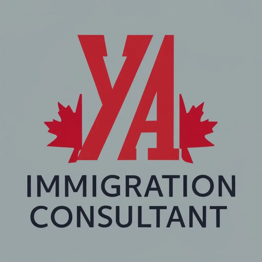 logo, immigration consultant canada flag, with the text "YA", typography, be used in Travel industry