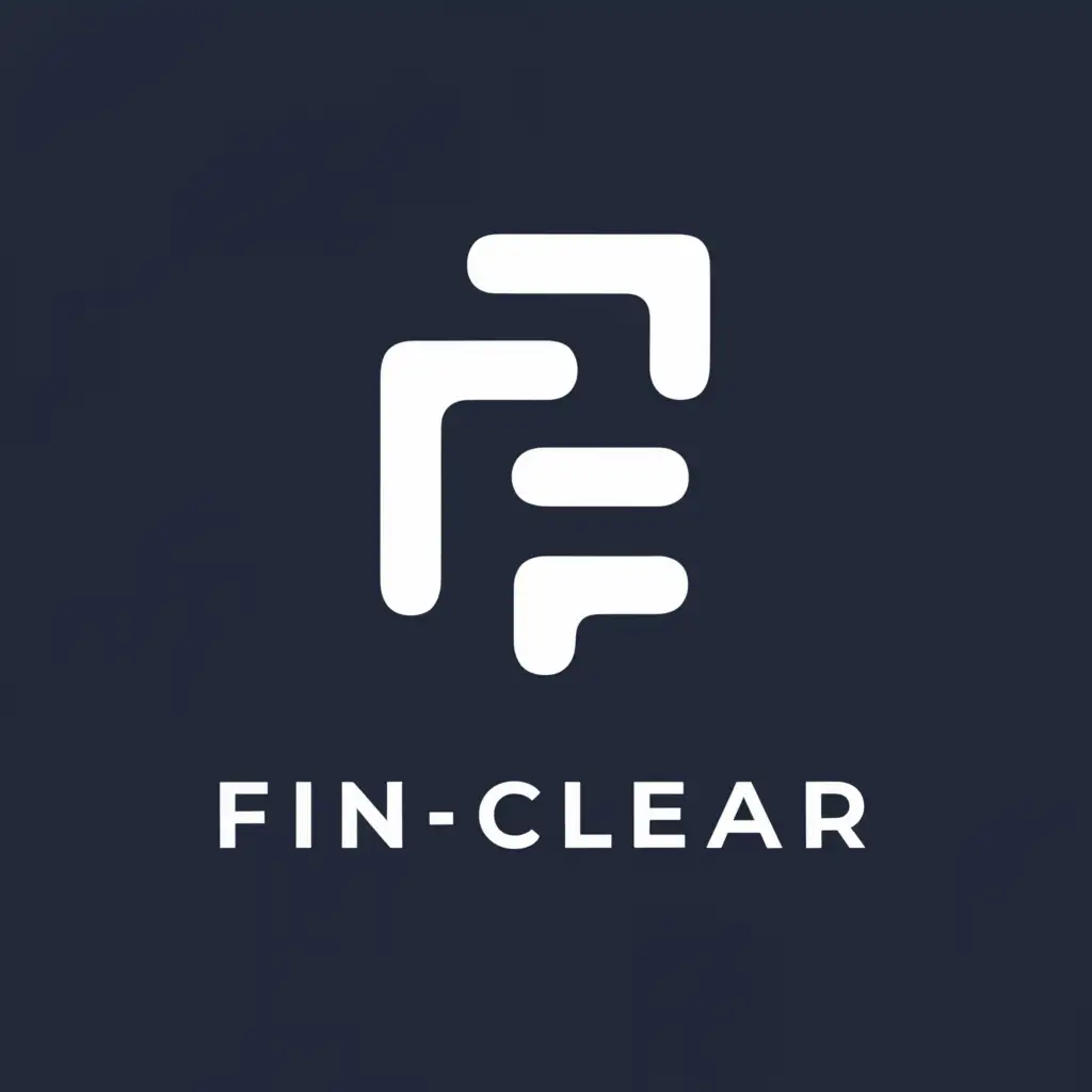 a logo design,with the text "FINCLEAR", main symbol:F,Moderate,be used in Finance industry,clear background
