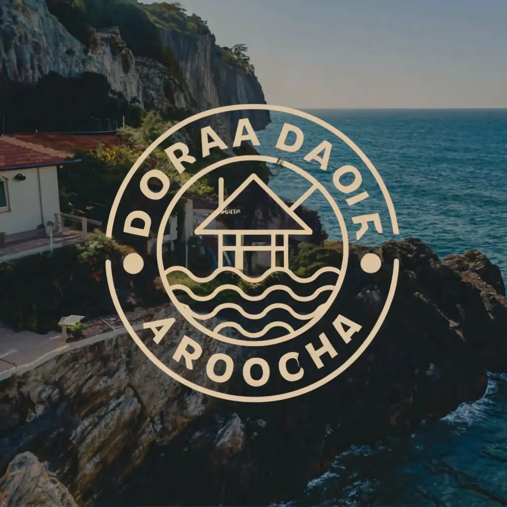 a logo design,with the text "Borda da Rocha", main symbol:Cottage and Ocean,Moderate,be used in Travel industry,clear background