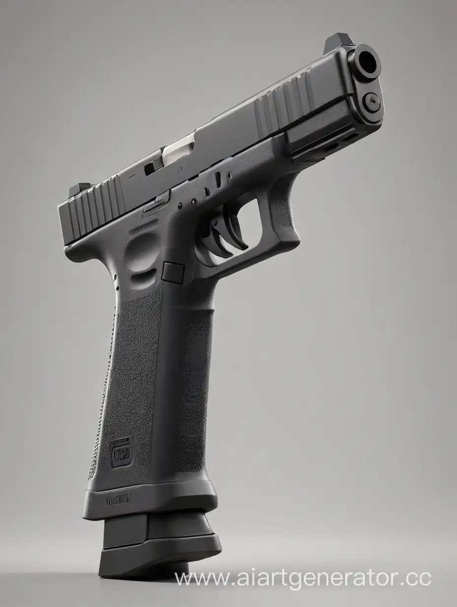 Glock-17-Pistol-Isolated-on-White-Background