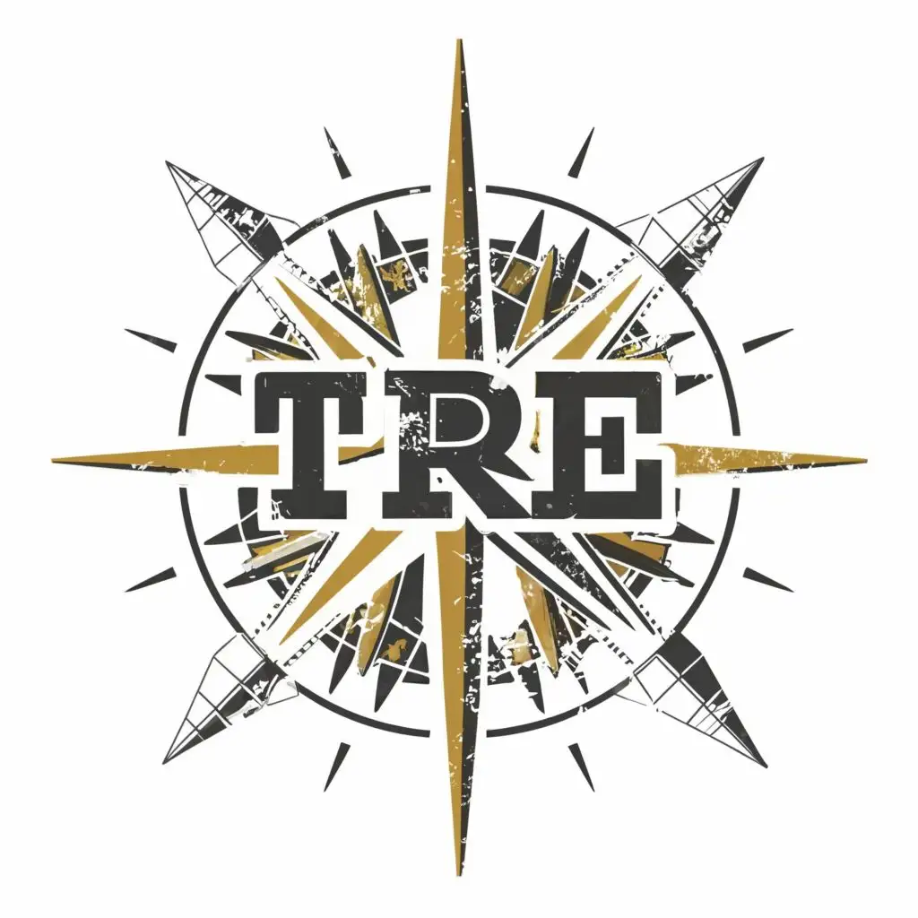 LOGO-Design-For-TRE-Nautical-Compass-Typography-for-Travel-Industry