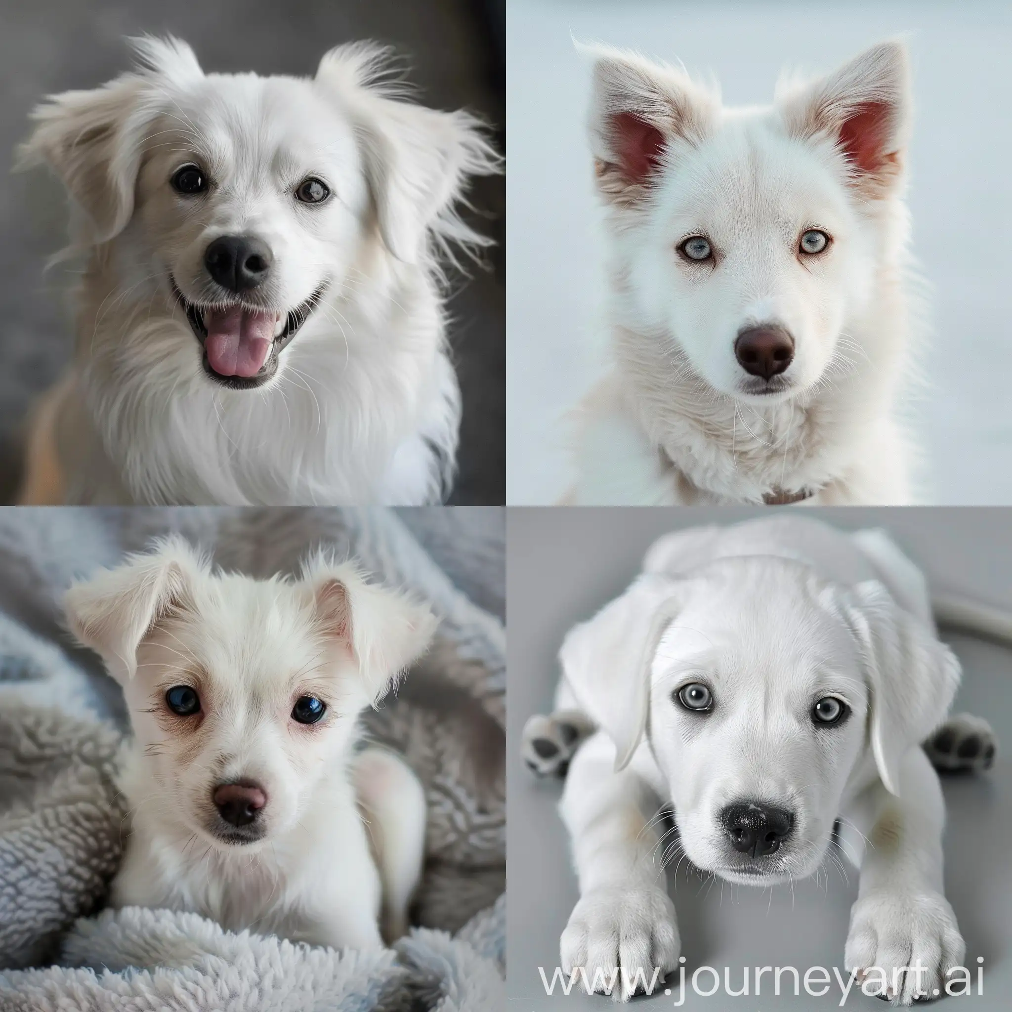 Adorable-White-Dog-Posing-Playfully