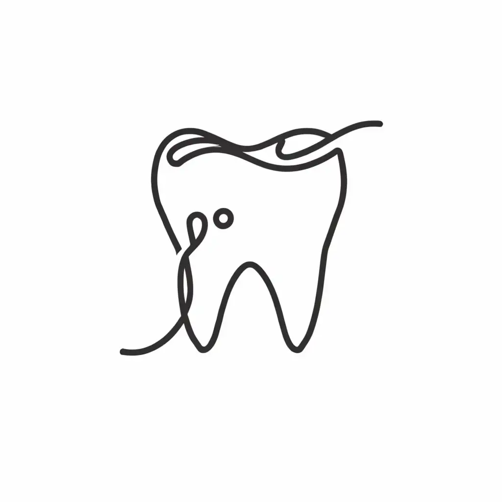 LOGO-Design-for-Ortho-Dent-Minimalist-Tooth-Gum-and-Bracket-in-Single-Line
