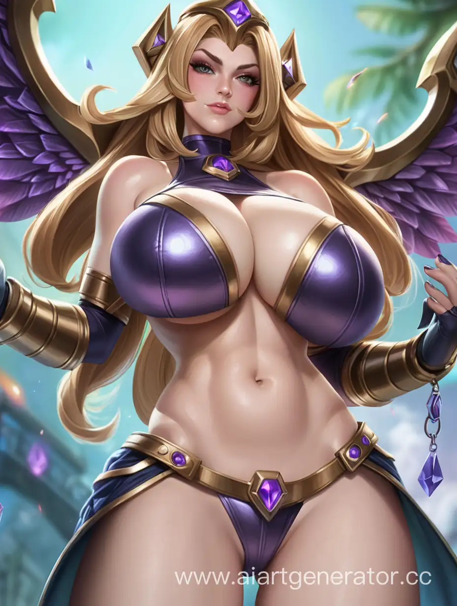 Evelyn league of legends star evil huge breasts