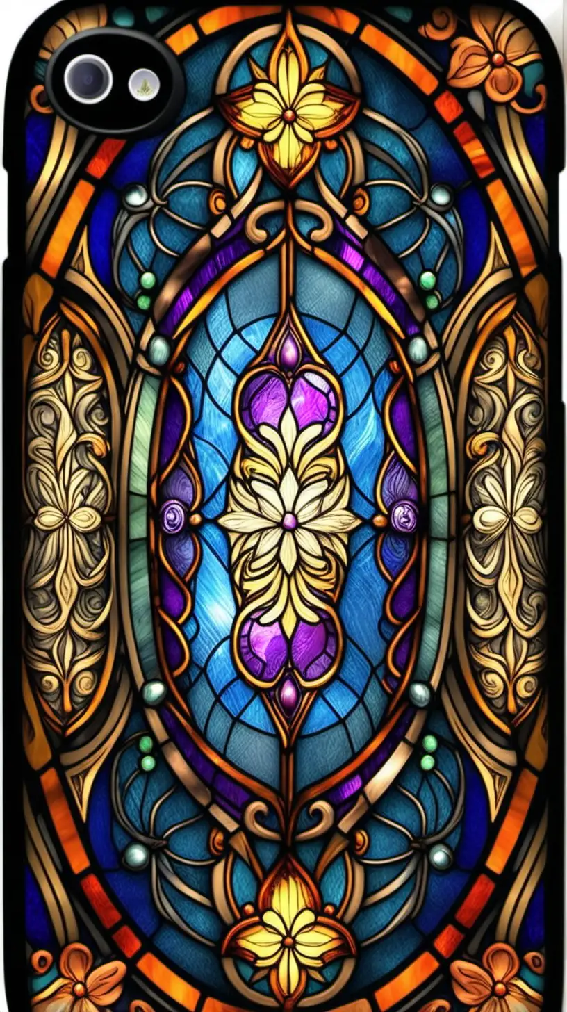stained glass looking design for cell phone cover