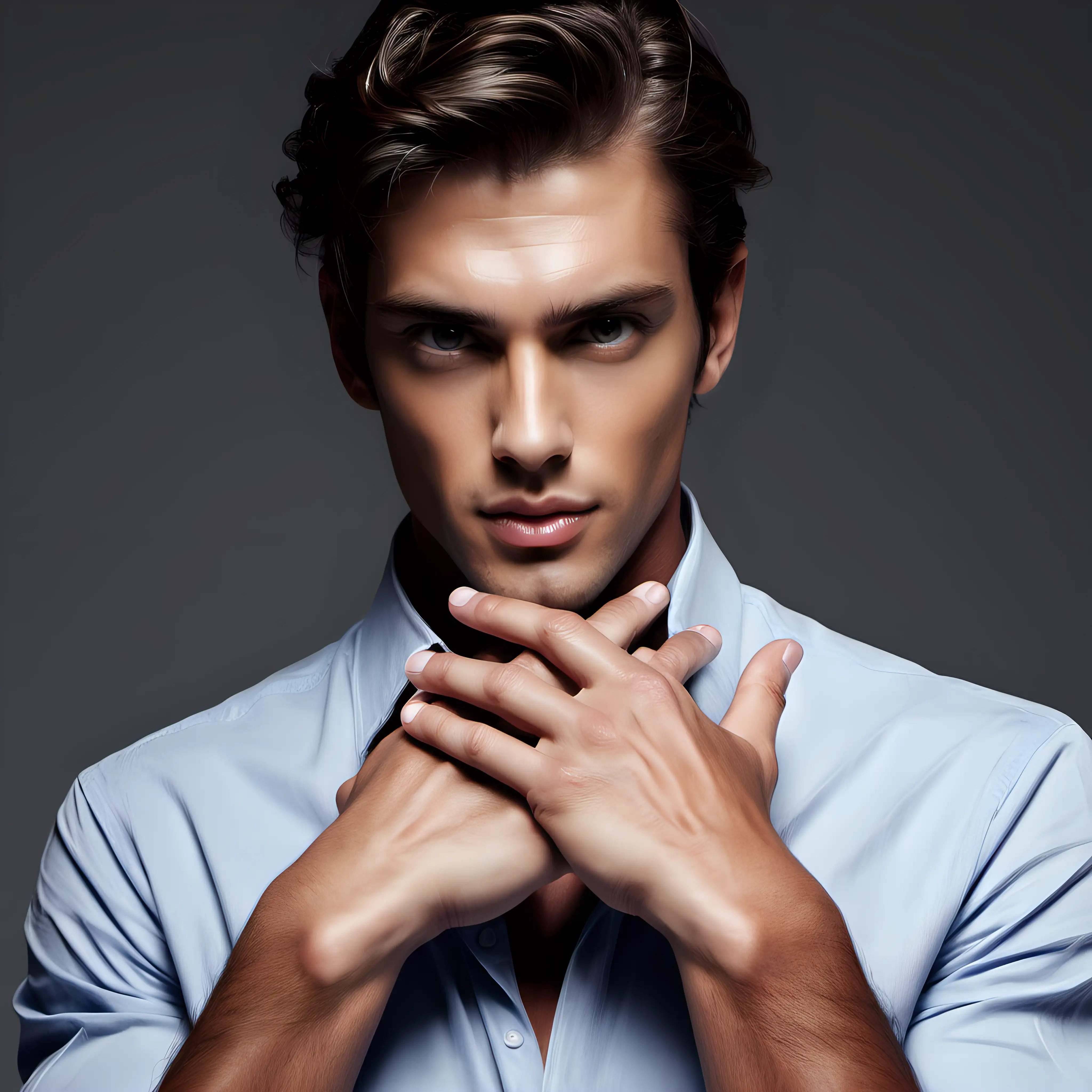 Confident Handsome Male Model Displaying Elegance and Style | MUSE AI