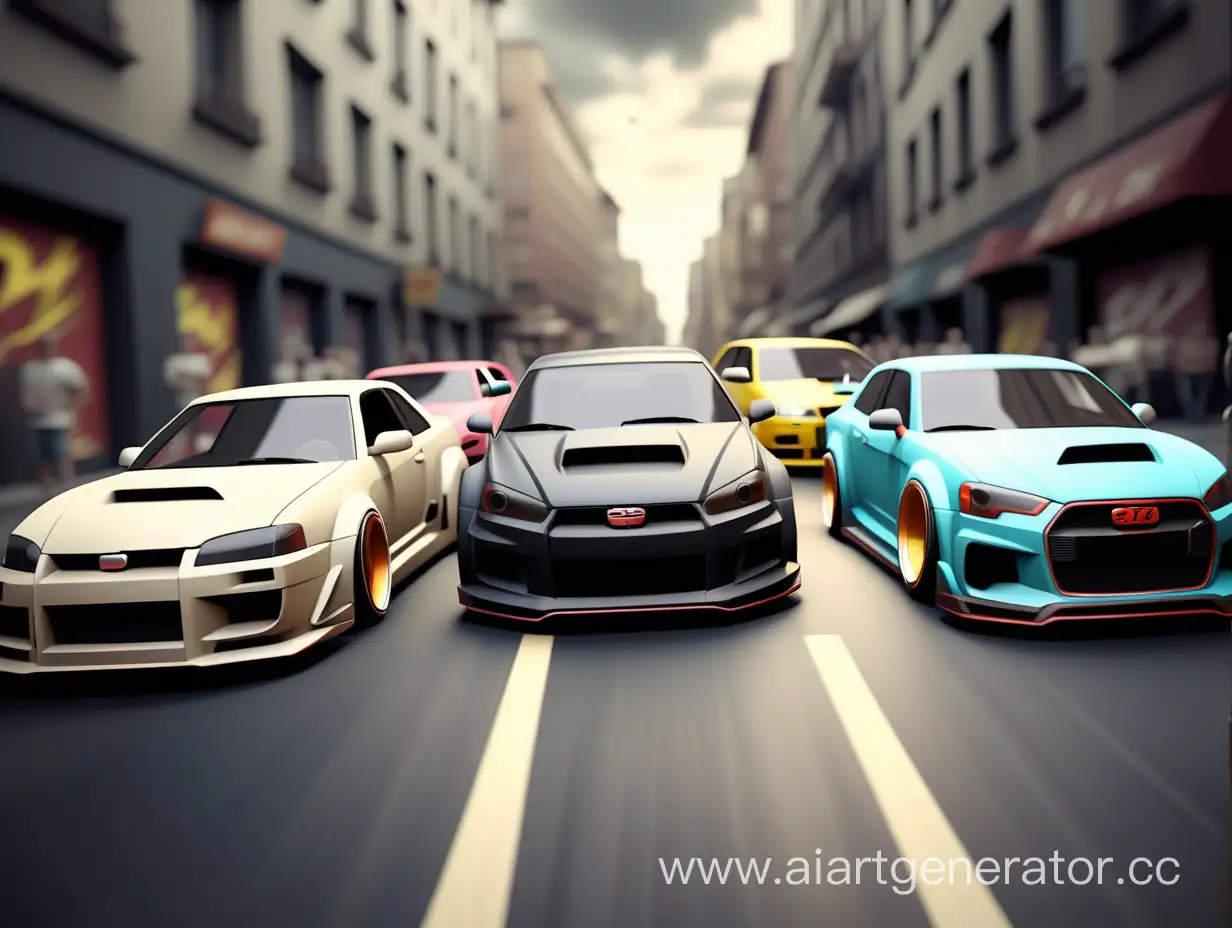 Exciting-Tuned-Car-Race-with-Stunning-Cityscape-Background