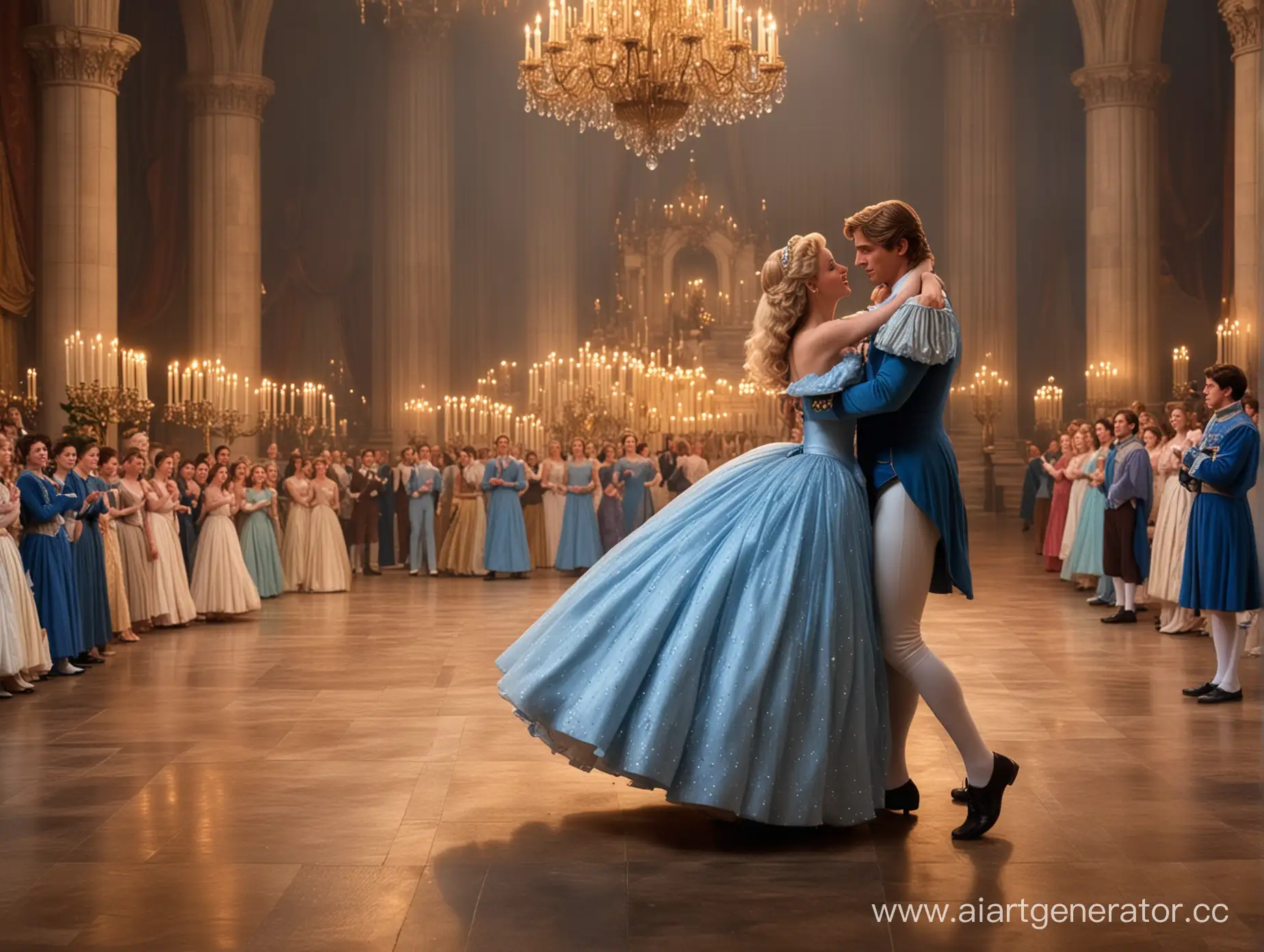 Elegant-Cinderella-at-16-in-a-Royal-Blue-Gown-Dancing-with-the-Prince