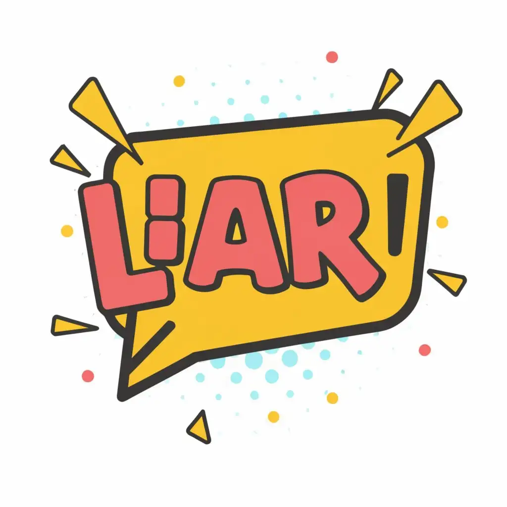 a logo design,with the text "without logo.no human. just the text, "liar". without logo. comic speech bubble style. png image", main symbol:without logo.no human. just the text, "liar". without logo. comic speech bubble style. png image,Moderate,be used in Entertainment industry,clear background