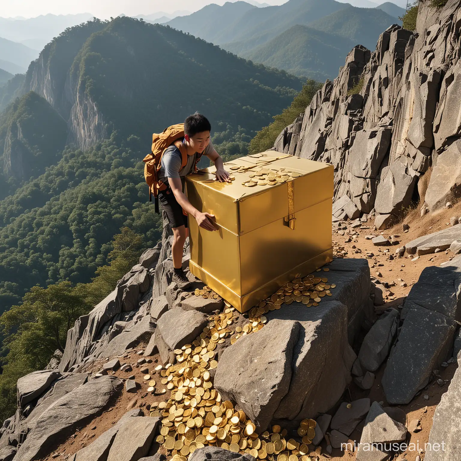Triumphant Student Discovers Treasure on Mountain Summit