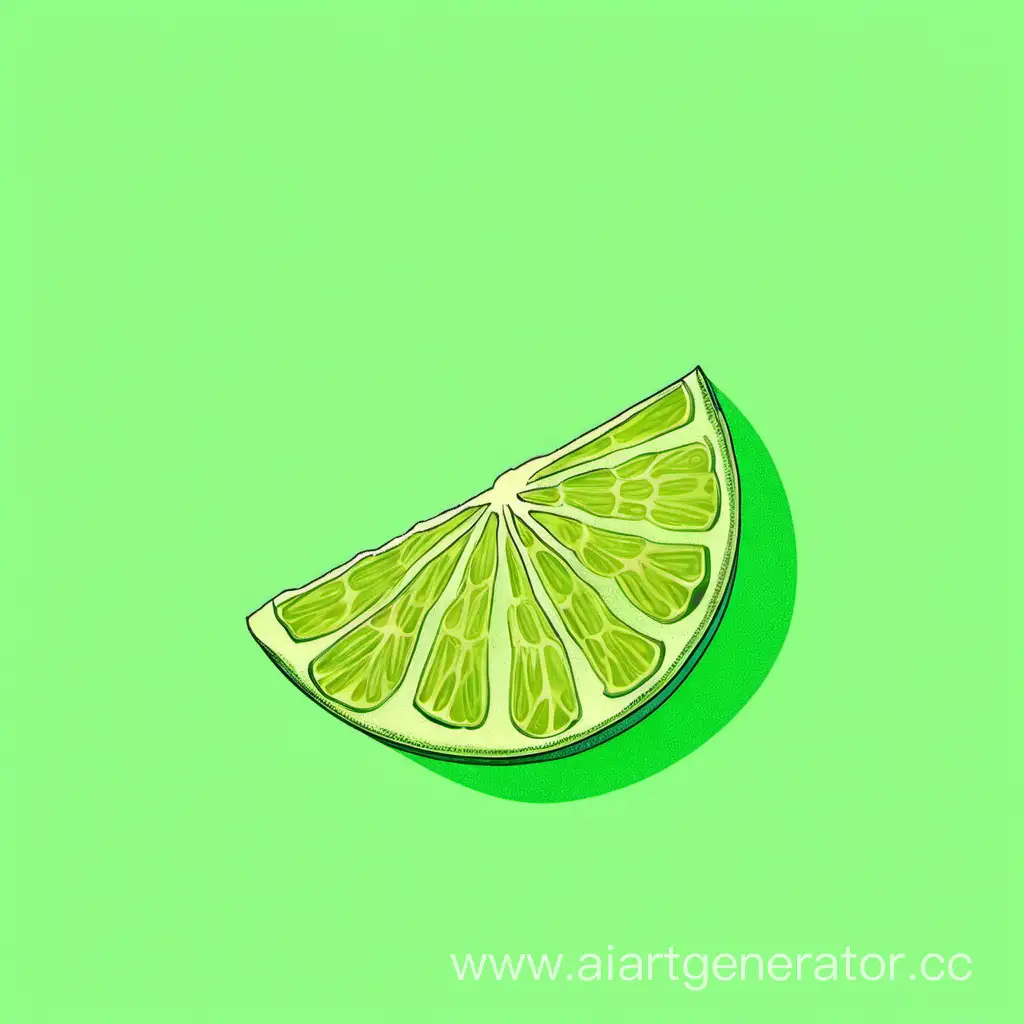 Vibrant-Slice-of-Lime-on-a-Refreshing-Pastel-Green-Canvas