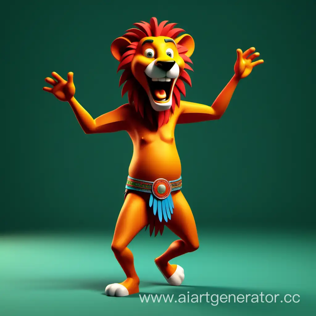 Lively-3D-Cartoon-Lion-Dancing-Illustration