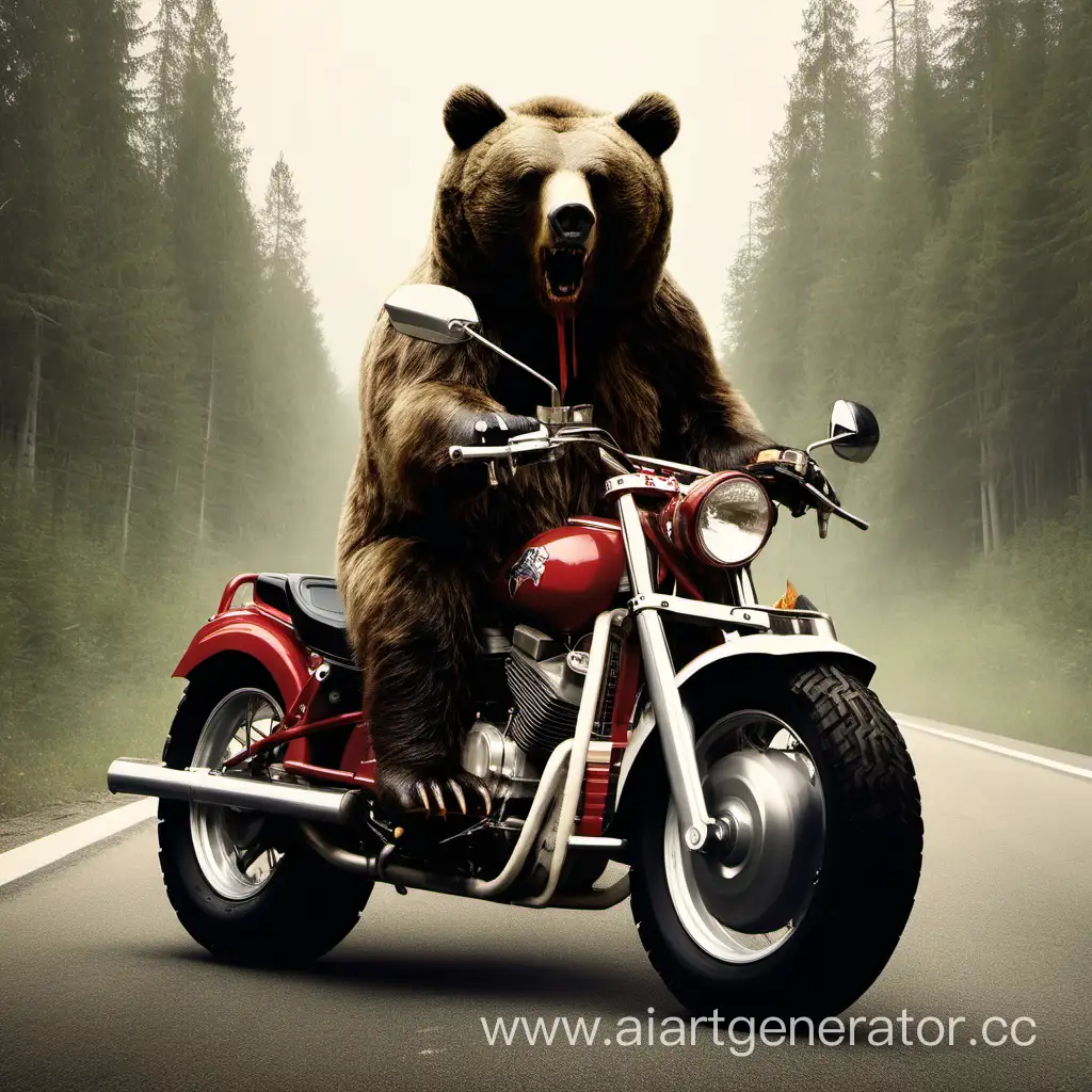 Adventurous-Bear-Riding-a-Motorcycle