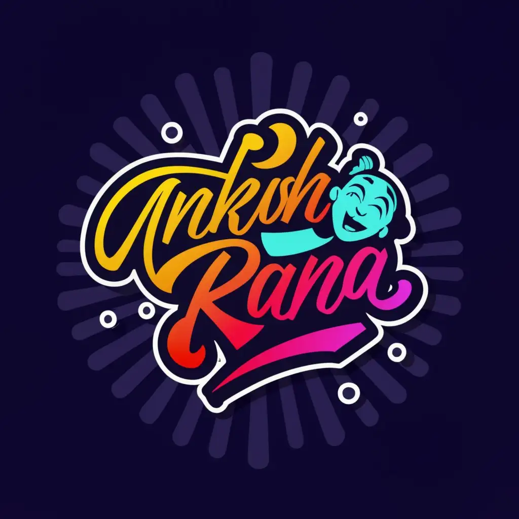a logo design,with the text "ankush rana ", main symbol:fun,Moderate,clear background