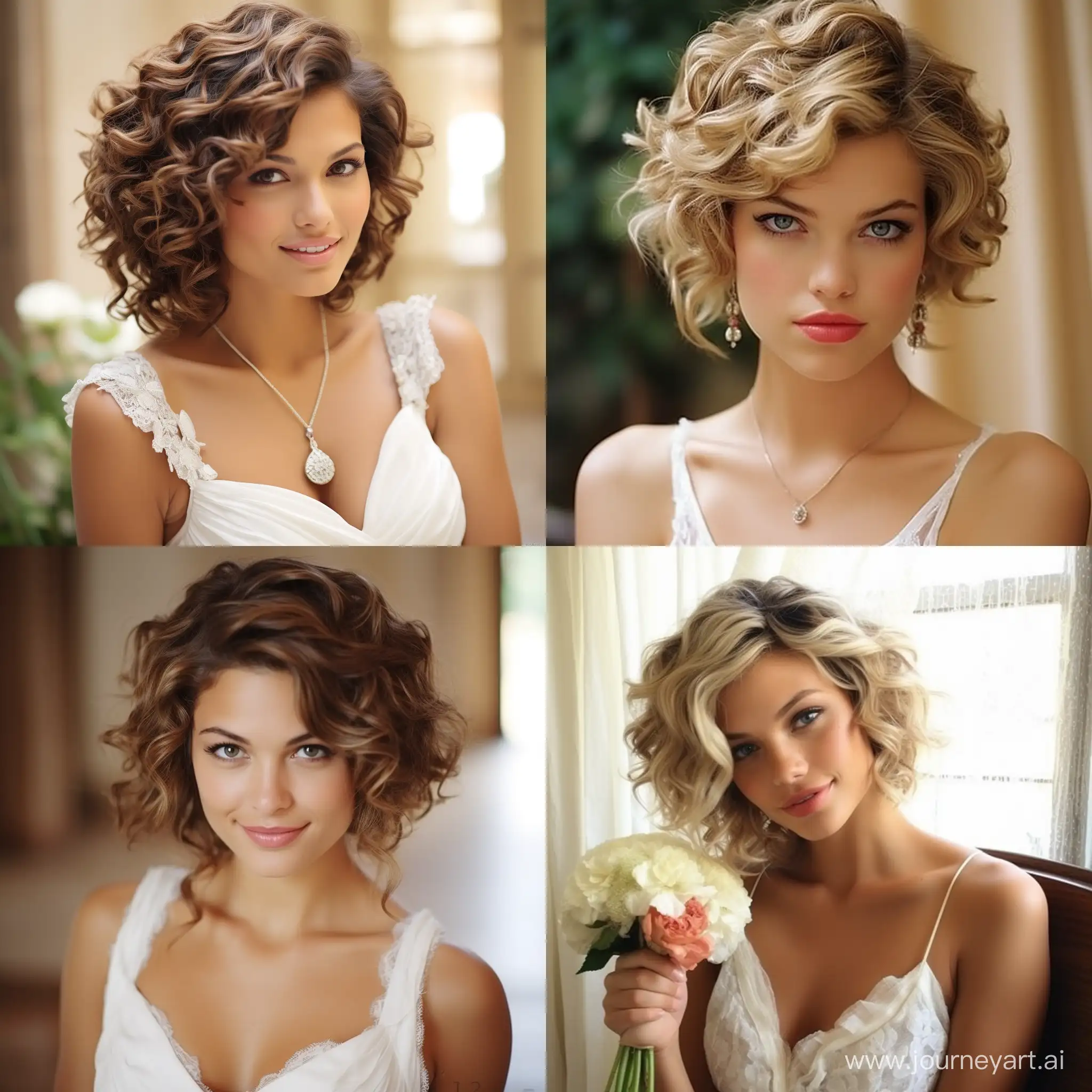 Elegant-Short-Curly-Wedding-Hairstyles