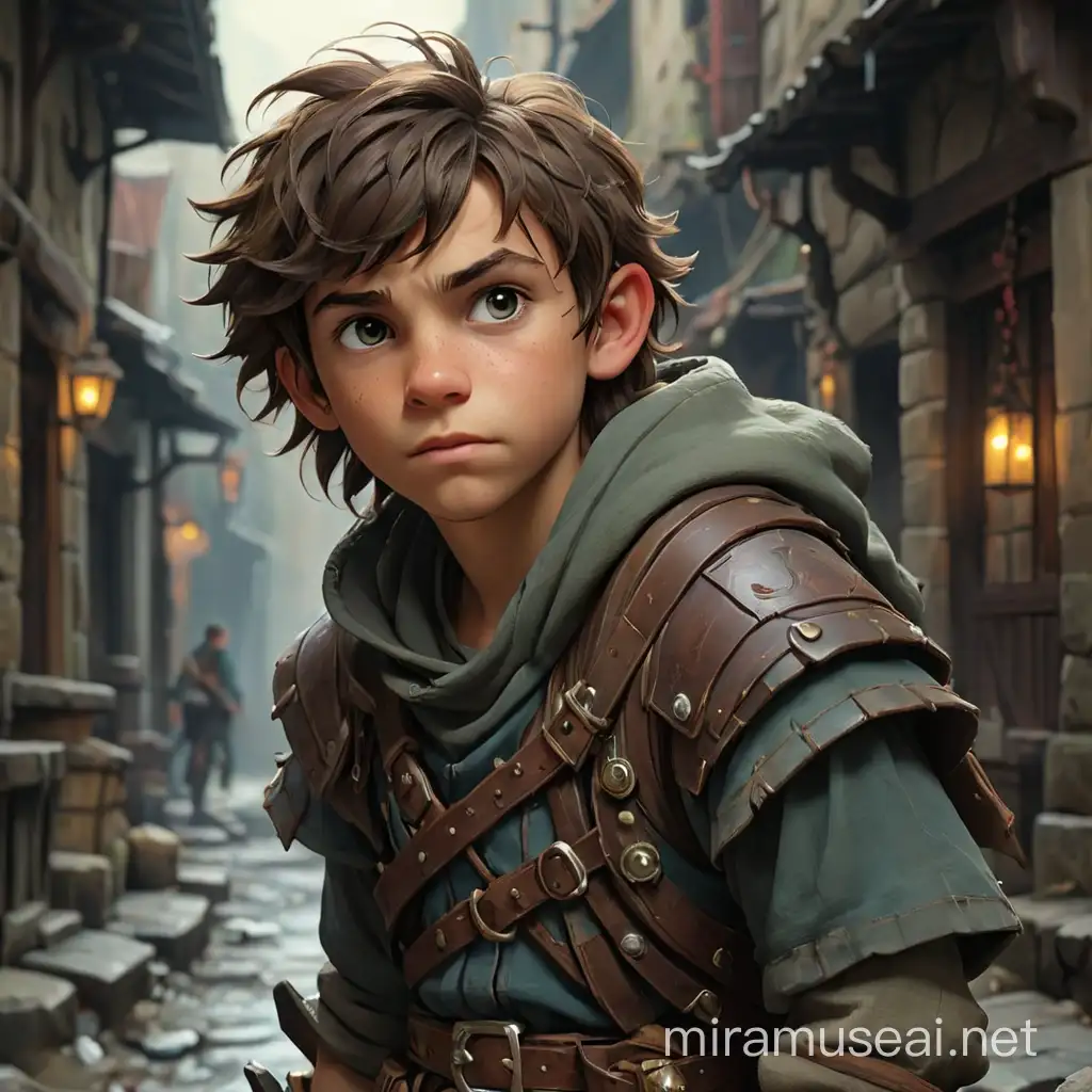 Dungeons and dragons, fantasy, a dirry street kid