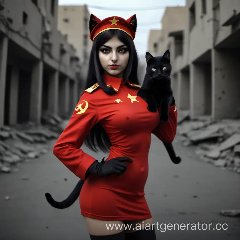 Communist-Squad-with-Armenian-Catgirl-in-Vibrant-Action