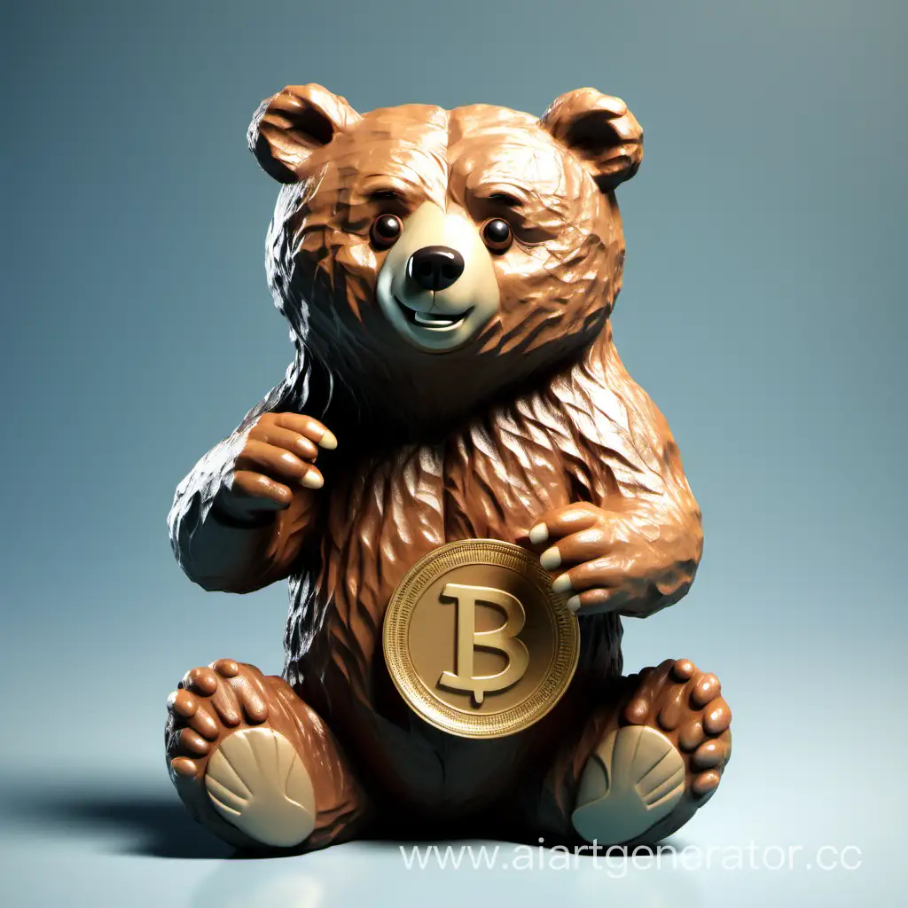 Медведь с монетой