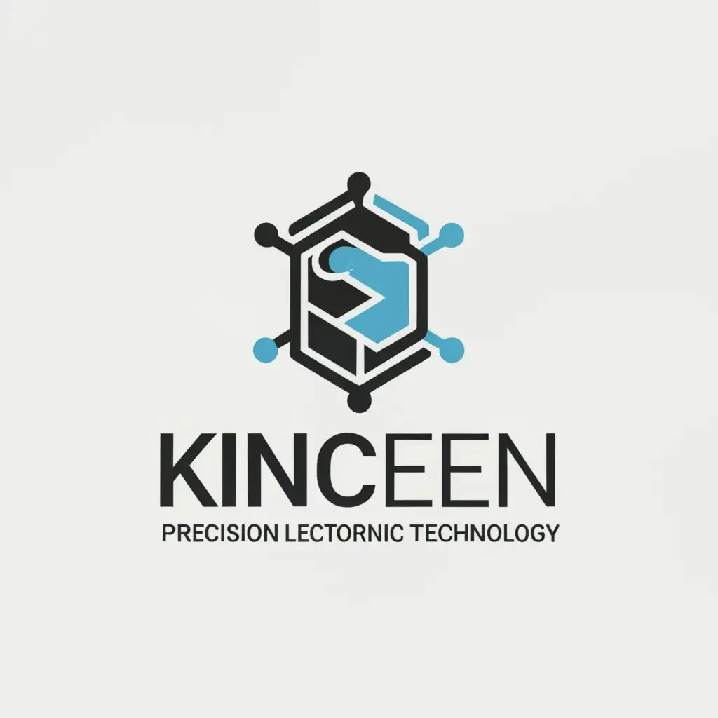 a logo design,with the text "KINCEEN precision electronic Teehnology", main symbol:chip,Moderate,be used in Technology industry,clear background