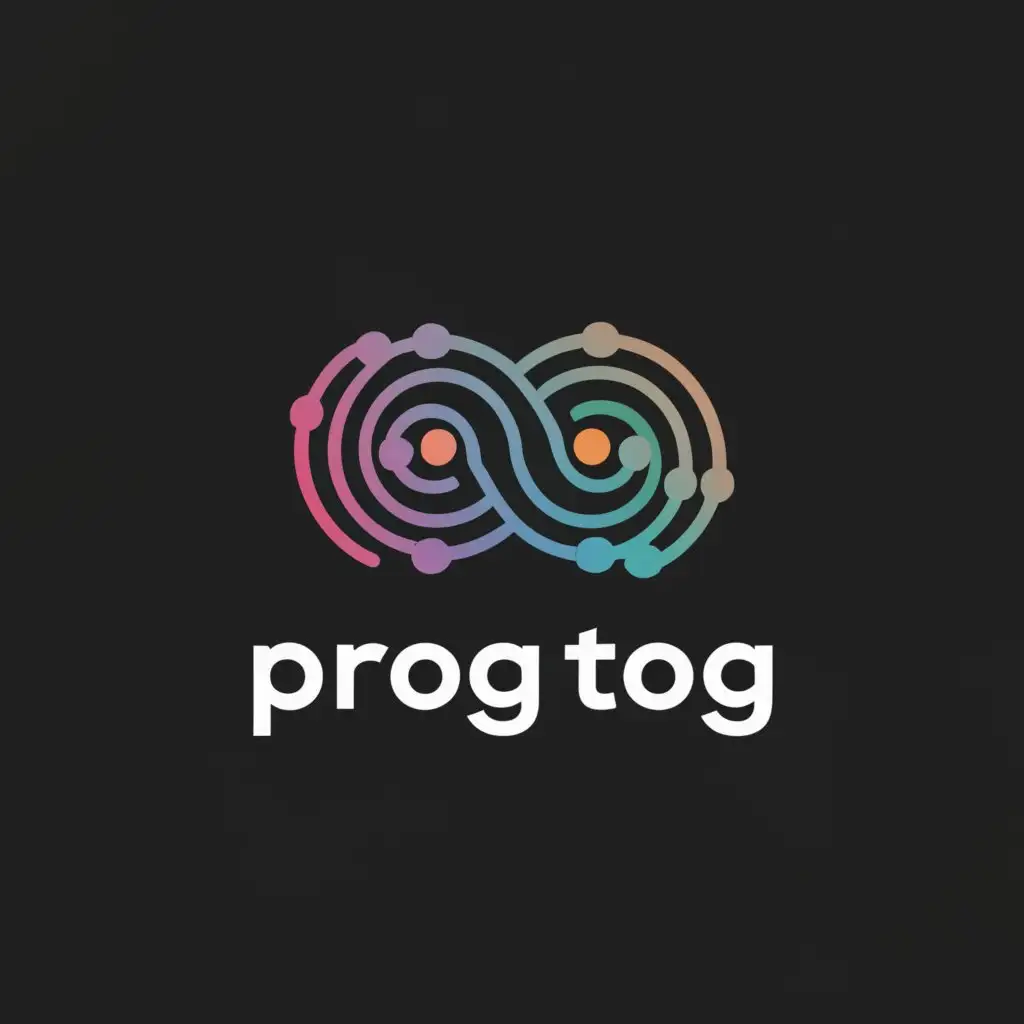 a logo design,with the text "Prog Tog", main symbol:data,Moderate,be used in Technology industry,clear background