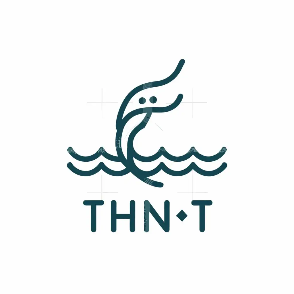 LOGO-Design-For-THNT-Minimalistic-Shrimp-and-Ocean-Waves-Symbol-for-Restaurant-Industry