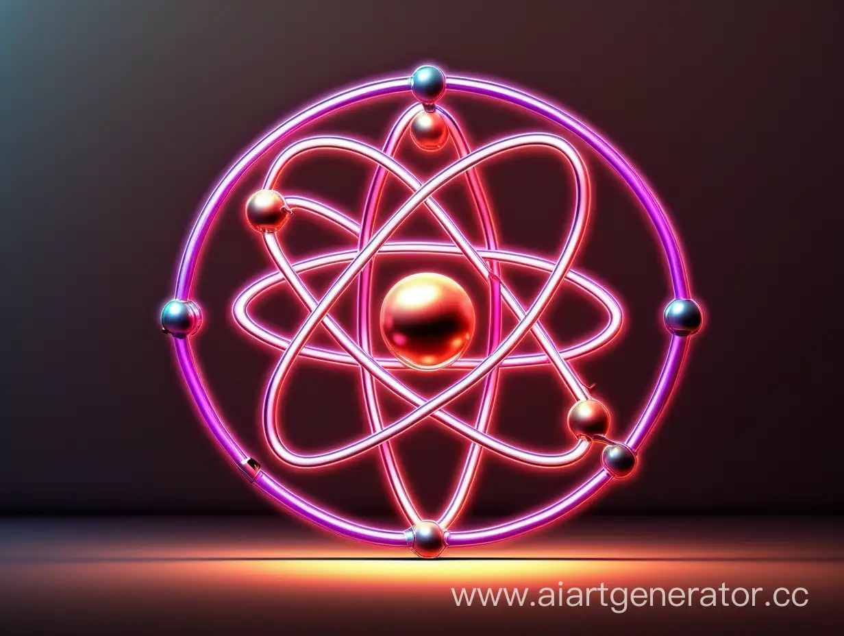 Glowing-Atom-in-Realistic-Neon-Style