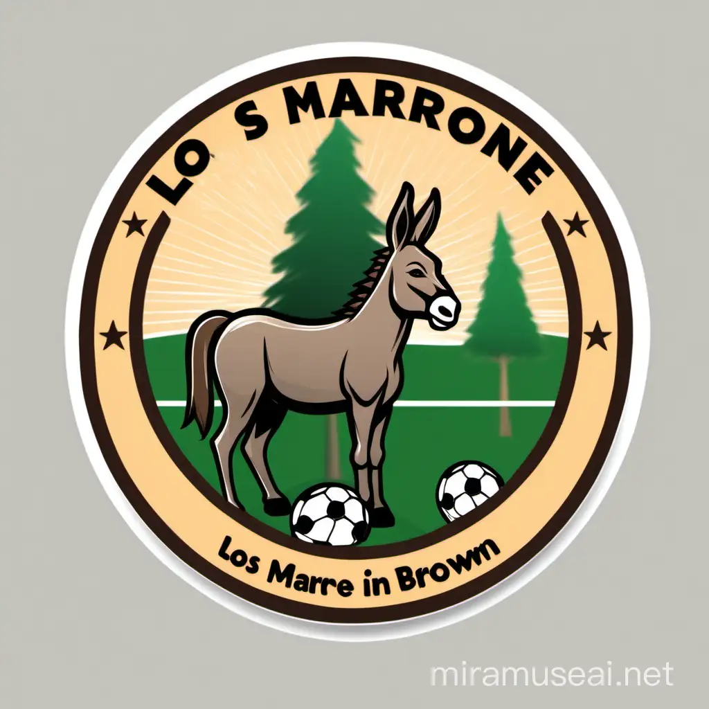 DonkeyThemed Los Marrones FC Soccer Badge with Transparent Background