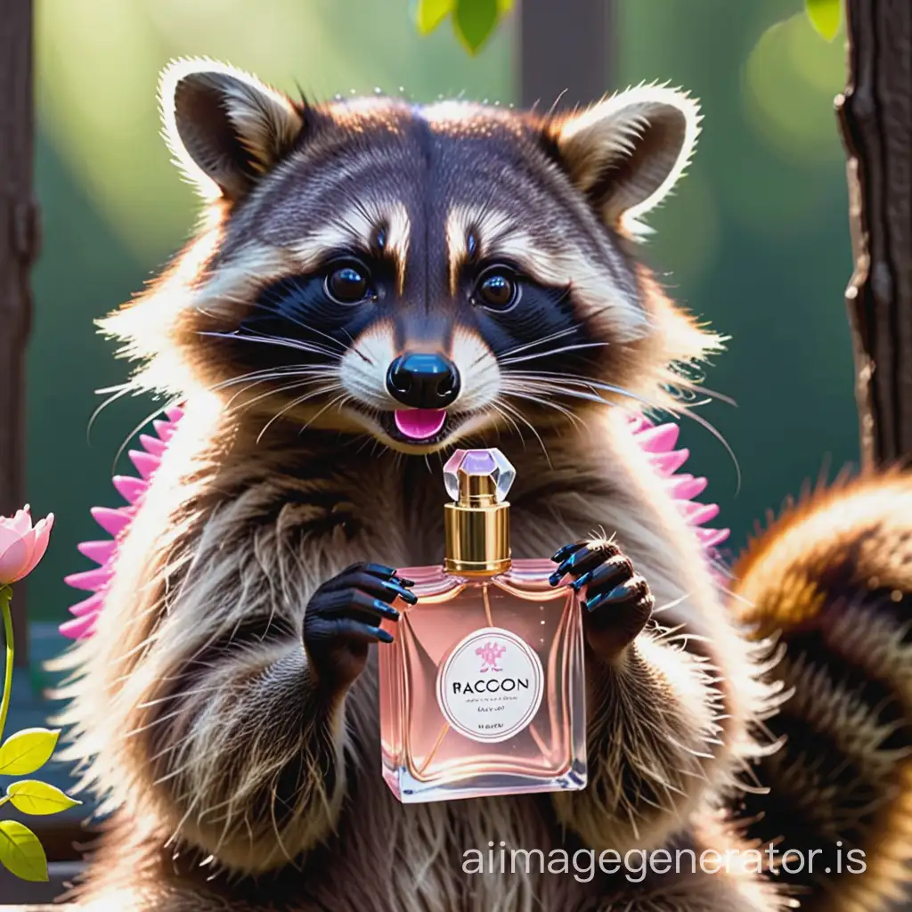 Raccoon with perfume
