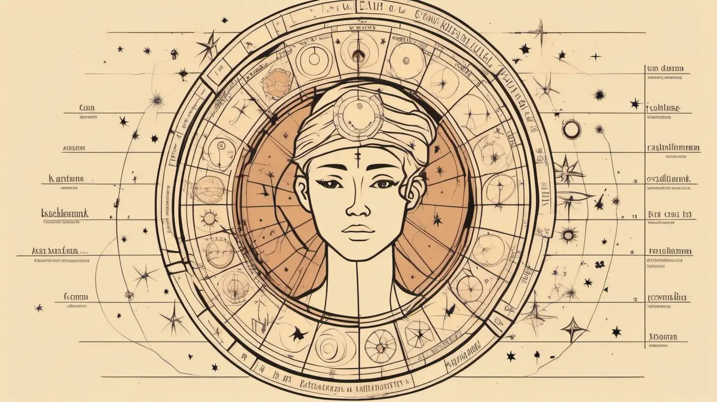 Unisex Human Face Astrological Wheel with Nature Acceptance Message