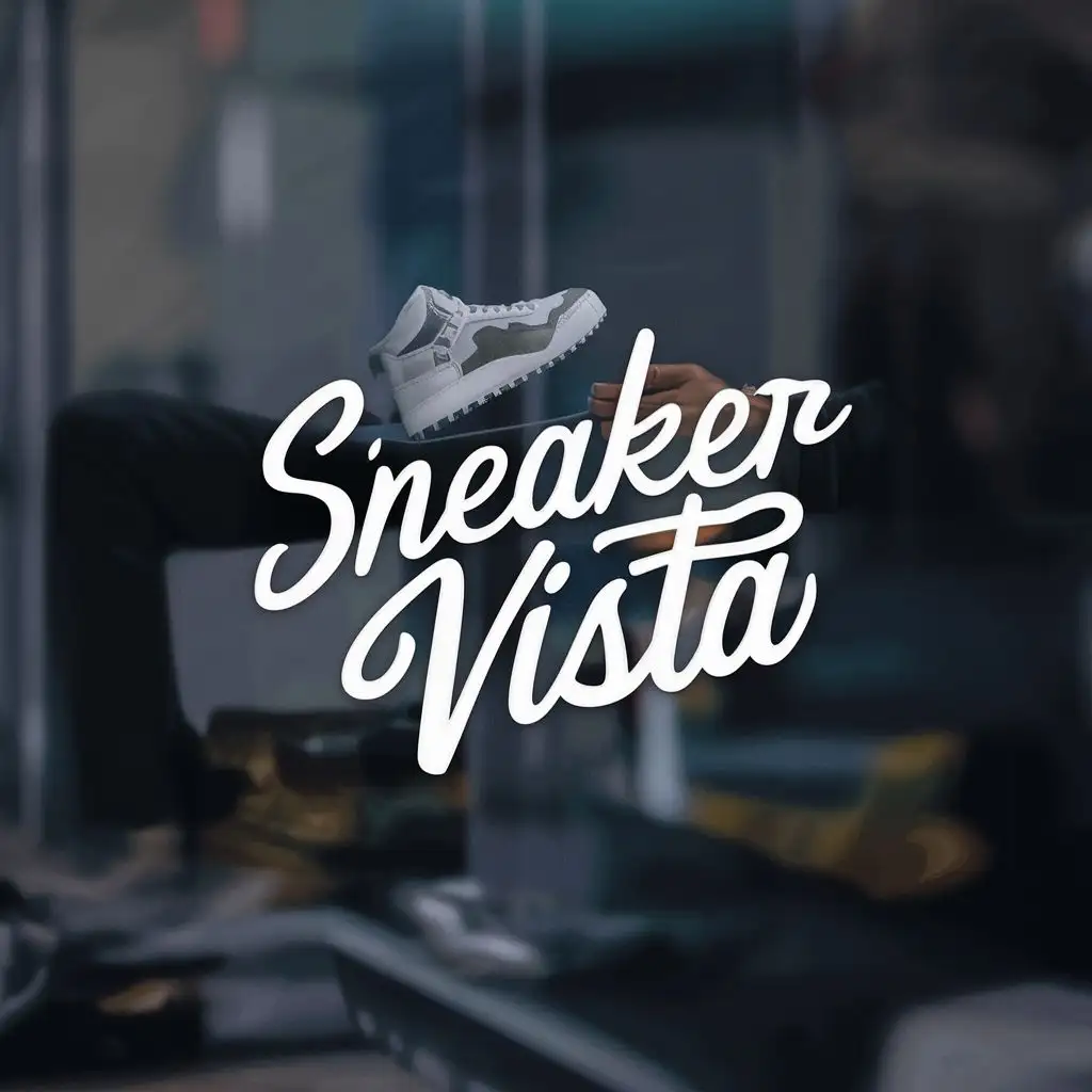 logo, sneakers, with the text "SneakerVista", typography, be used in Retail industry