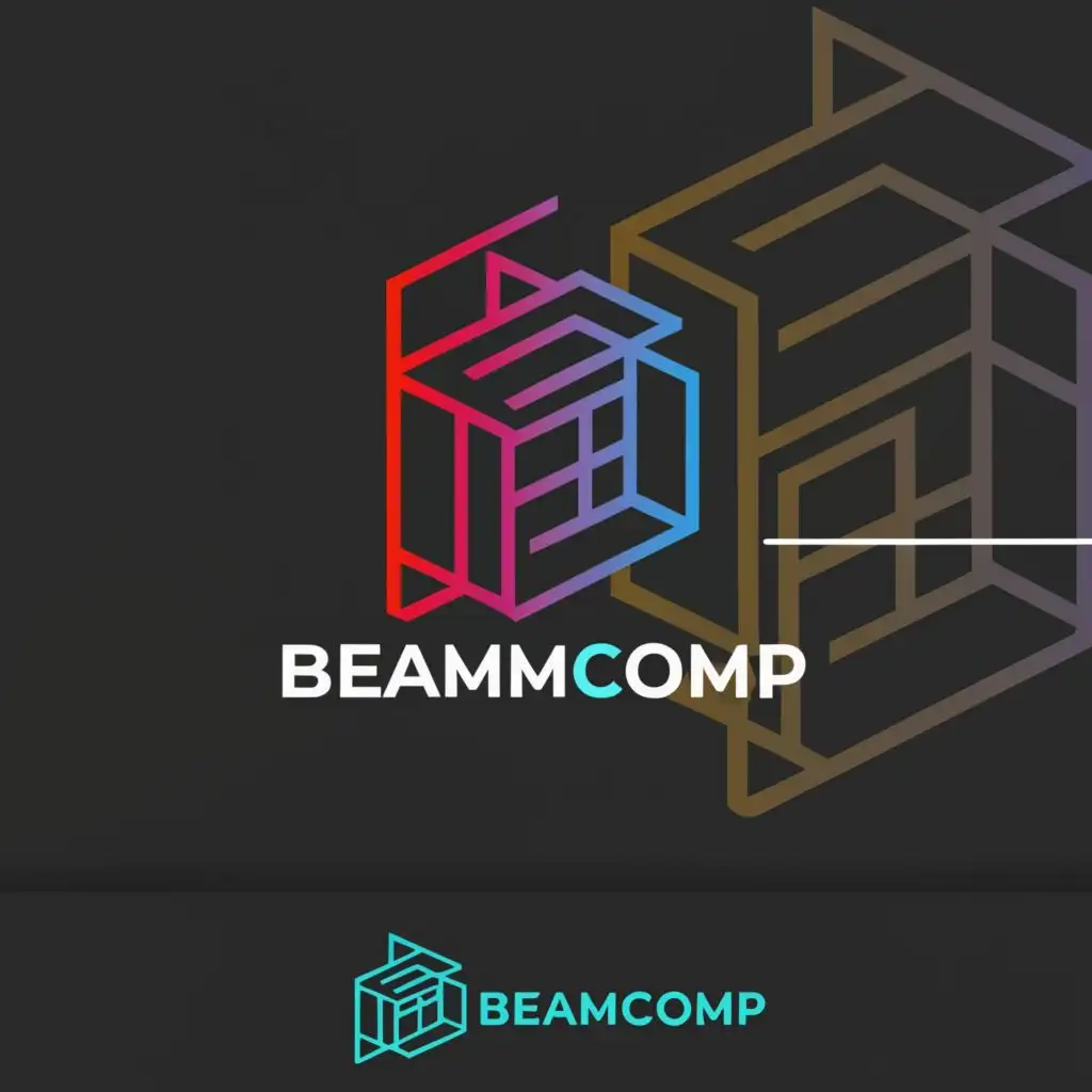 a logo design,with the text "BeamComp", main symbol:Computer,Moderate,be used in Technology industry,clear background