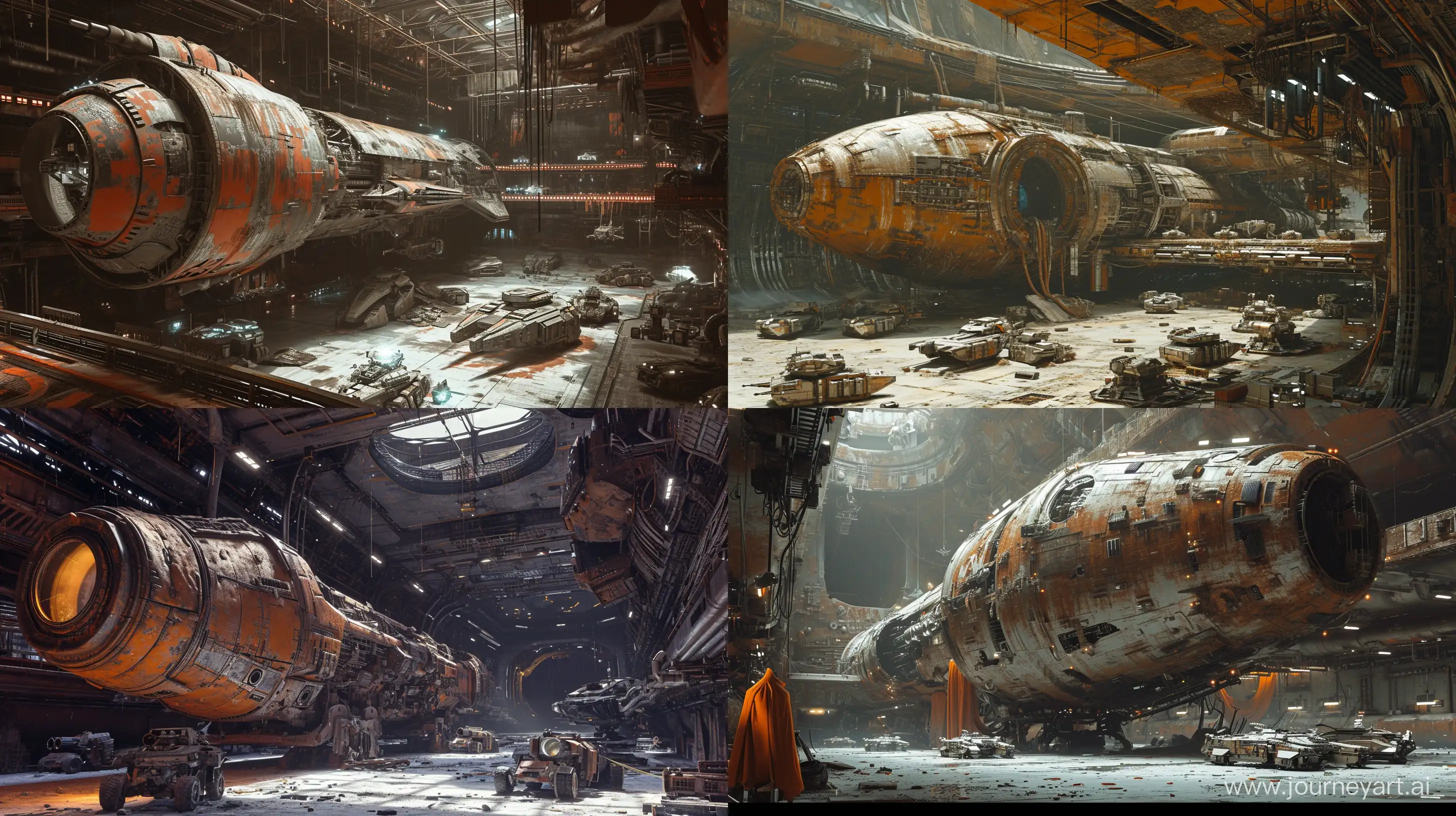 Abandoned-Alien-Spaceship-Interior-with-Combat-Vehicles-and-Crashed-Wrecks