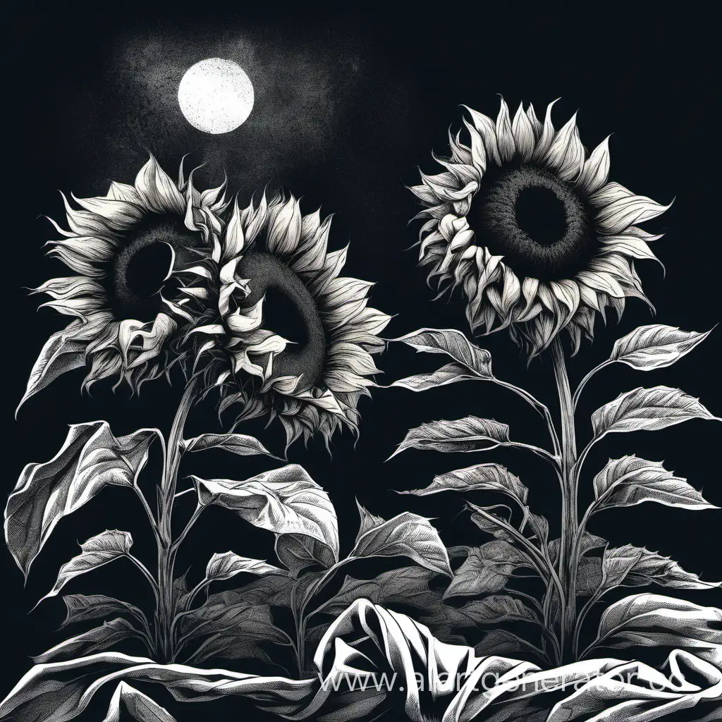 Withered-Sunflowers-in-Twilight-Artistic-Depiction