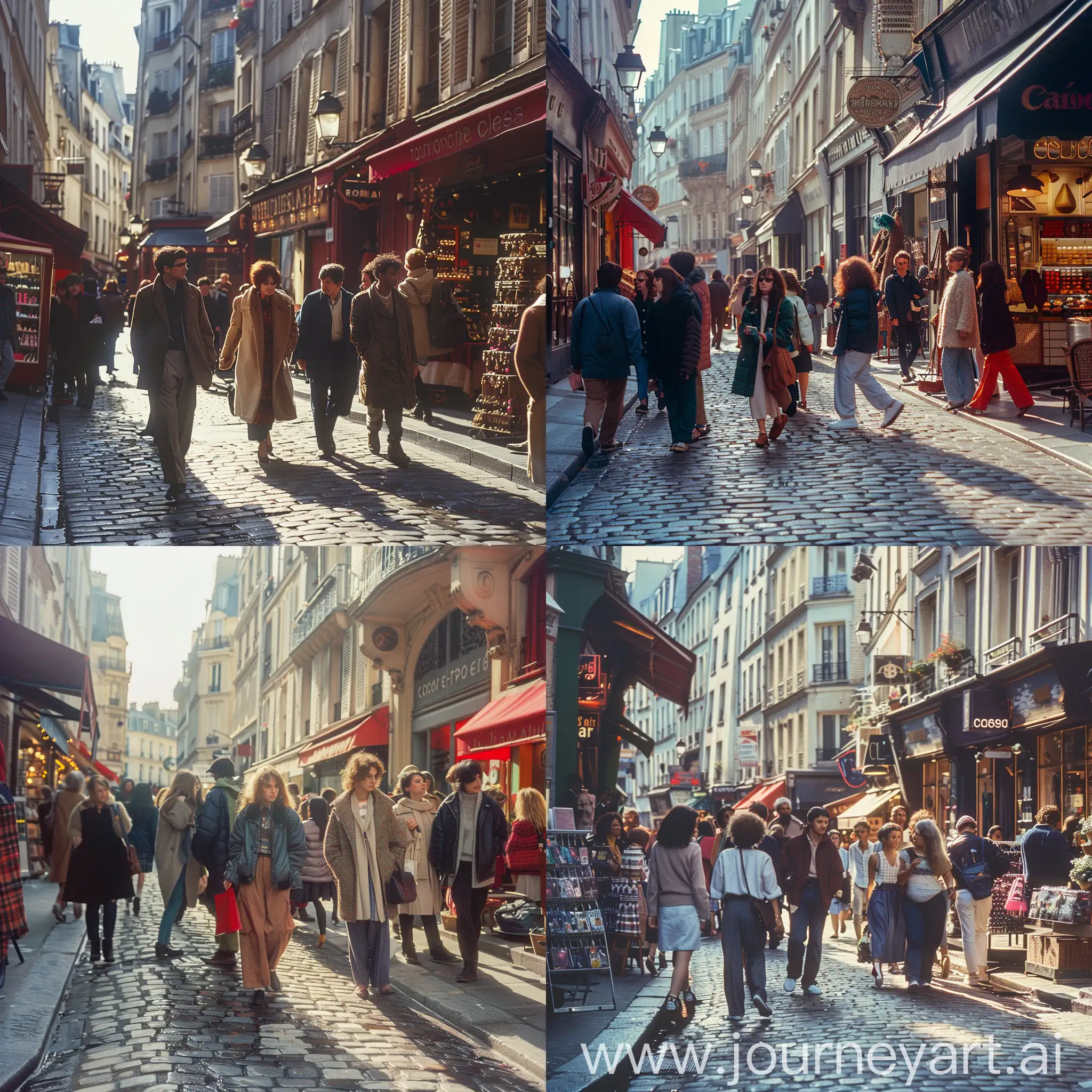 Morning-Parisian-Lifestyle-Authentic-1991-Street-Scene-in-Vibrant-Retro-Colors