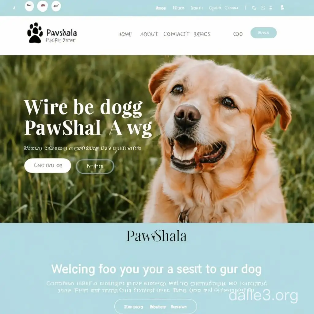 generate a website design for a dogboarding service named pawshala